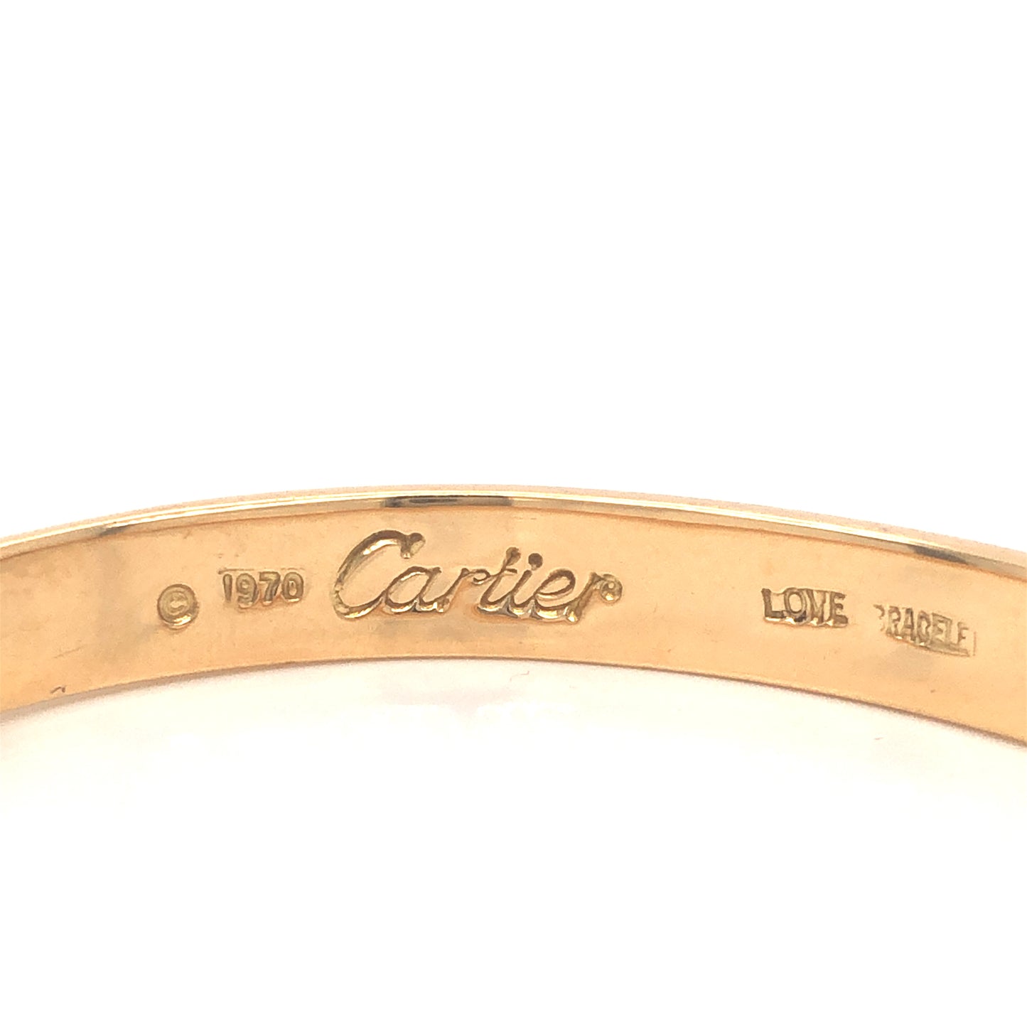 Vintage Cartier Love Bracelet in 18k Yellow Gold