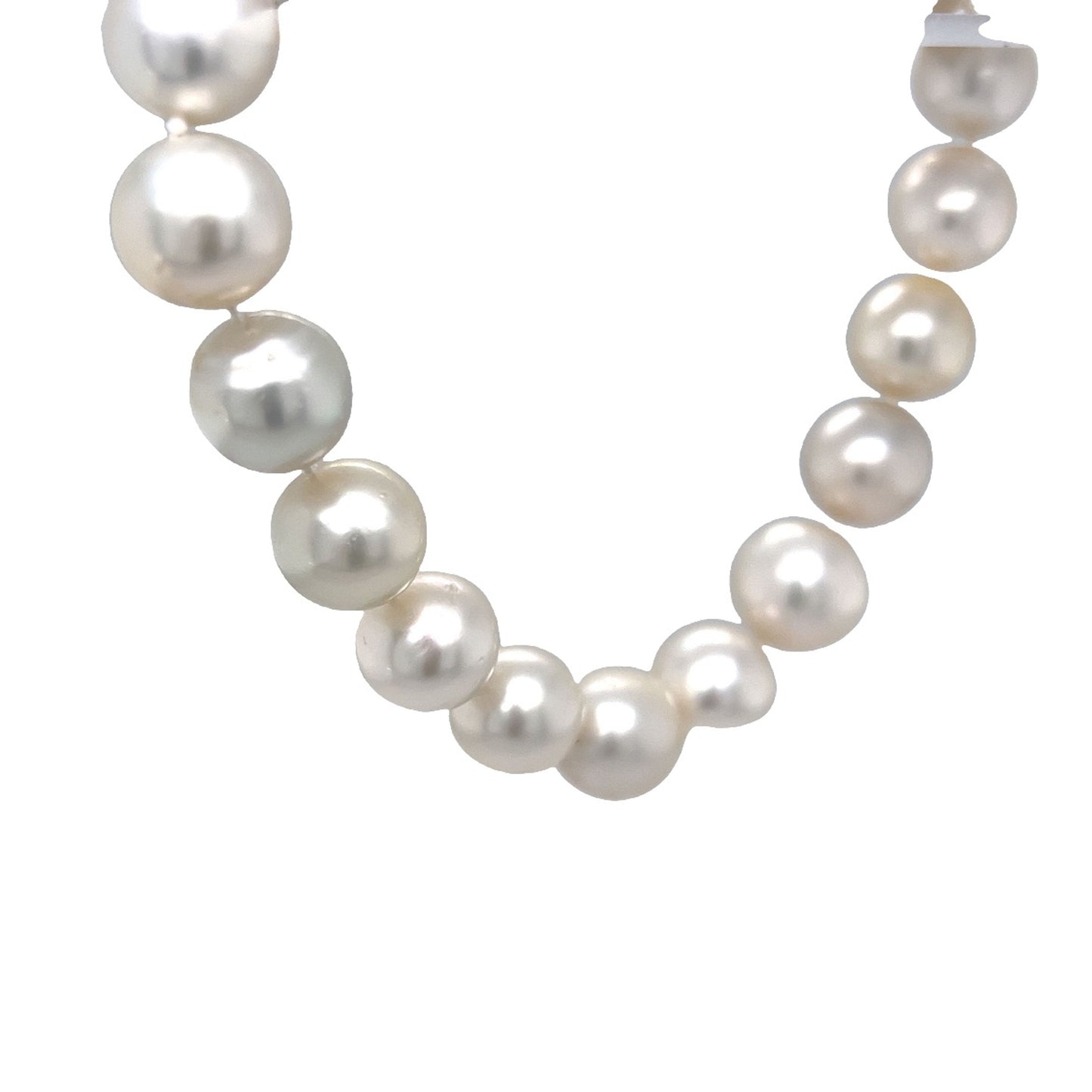 Vintage Pearl Necklace w/ Diamond Accents in 14k White Gold