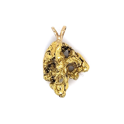 Vintage Gold Nugget Pendant Necklace in 22k Yellow Gold