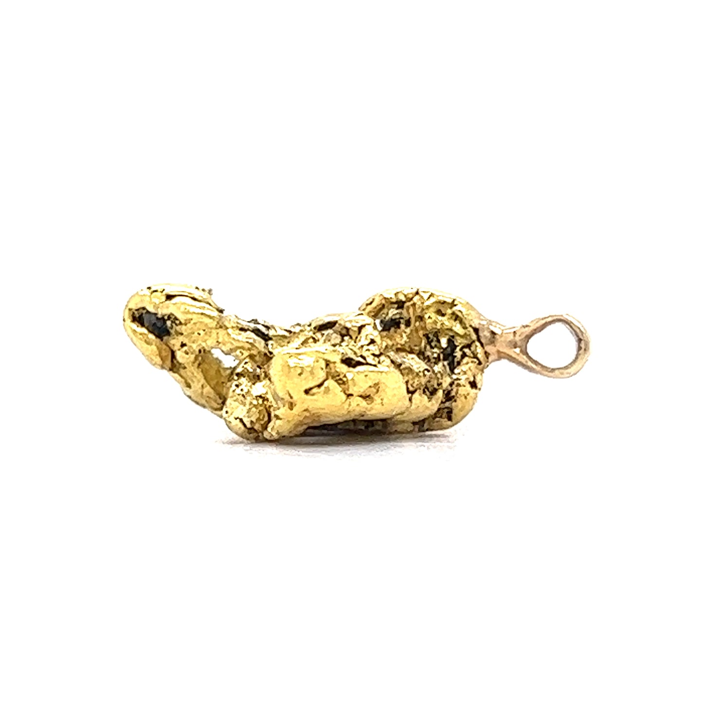 Vintage Gold Nugget Pendant Necklace in 22k Yellow Gold