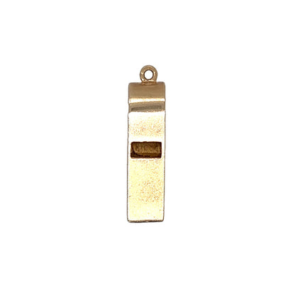 Whistle Pendant Necklace in 14k Yellow Gold