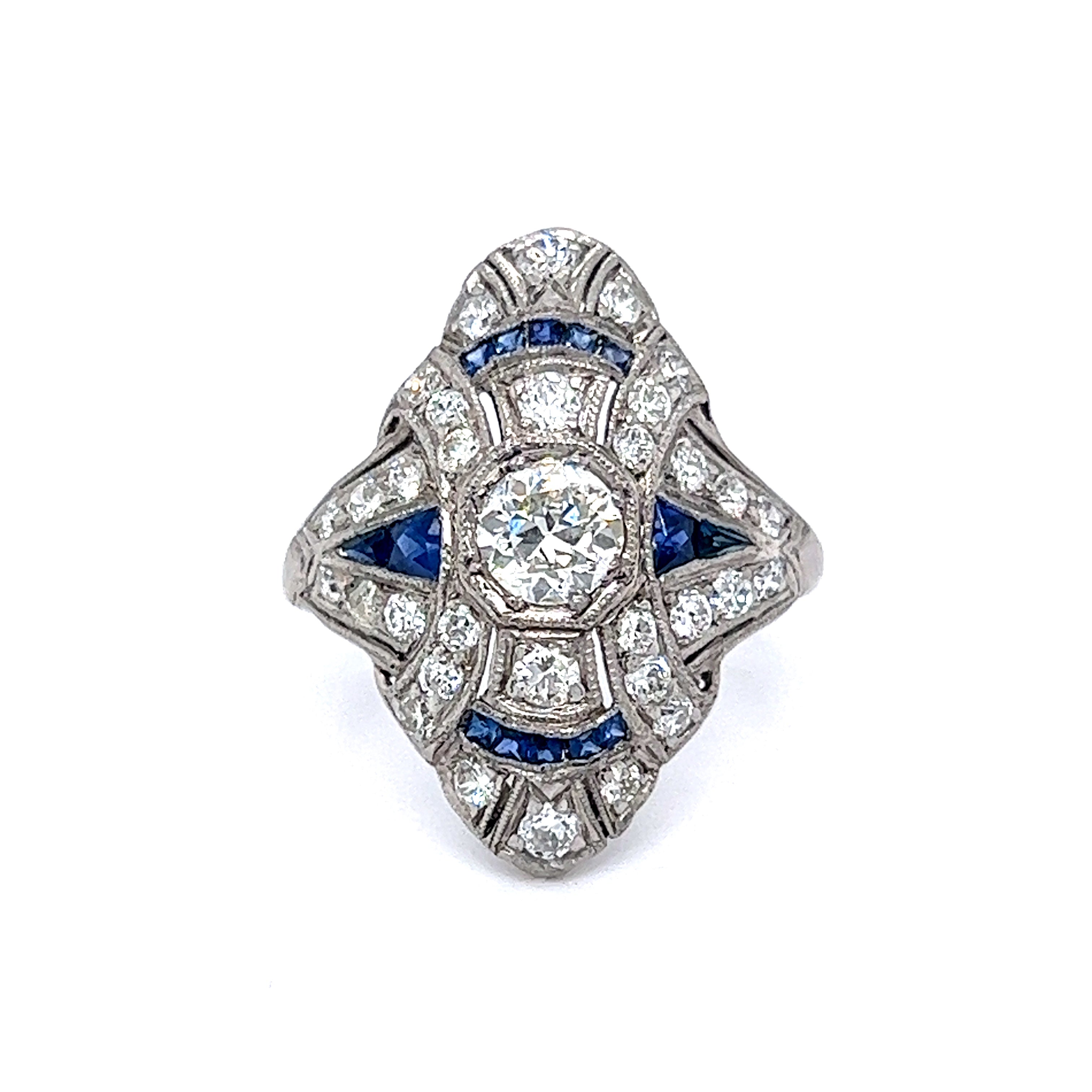 Sapphire and diamond cocktail ring deals