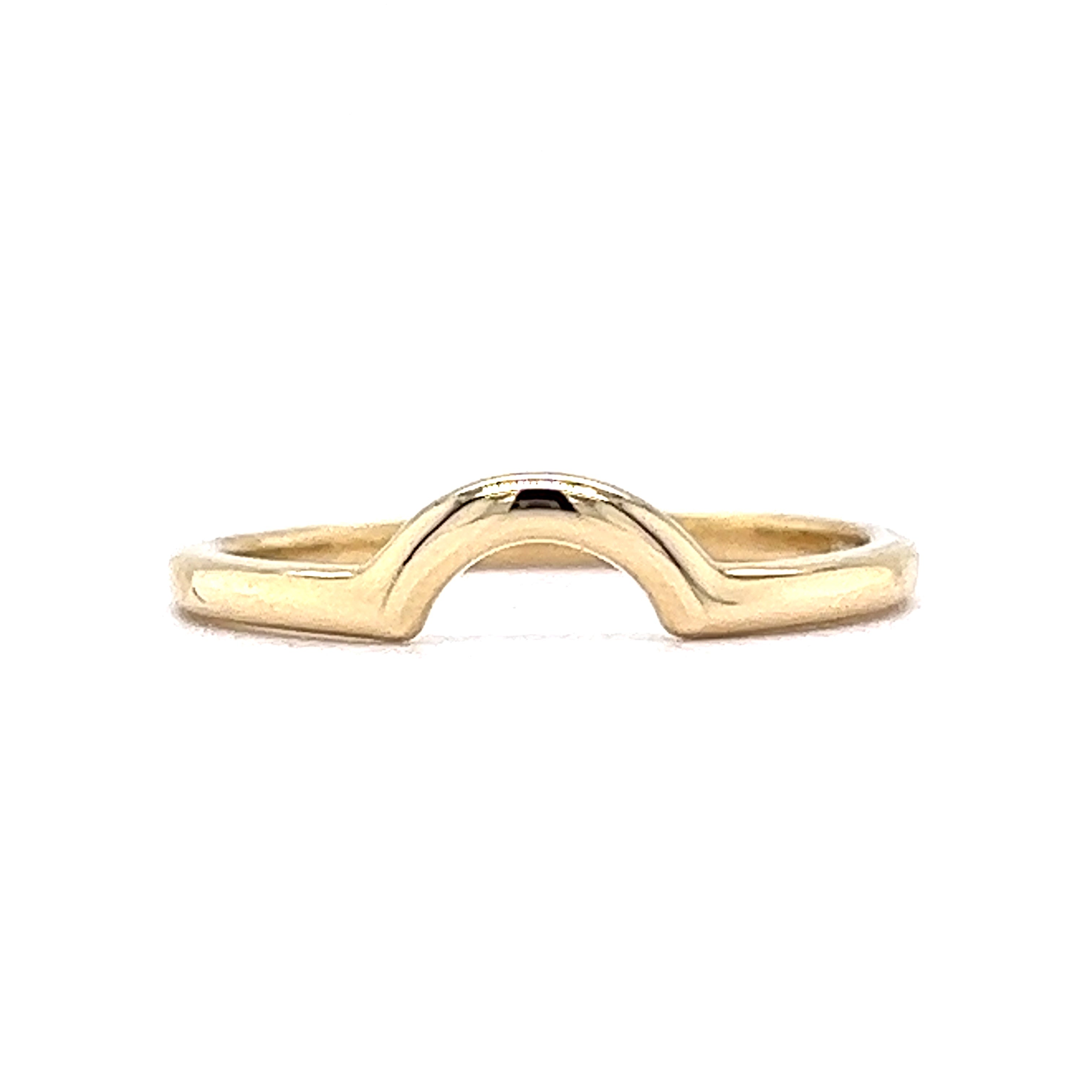 Half moon on sale wedding band