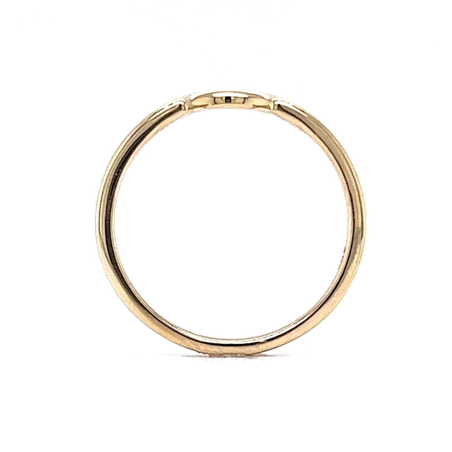 Half Moon Curved Wedding Band in 14k Yellow Gold
