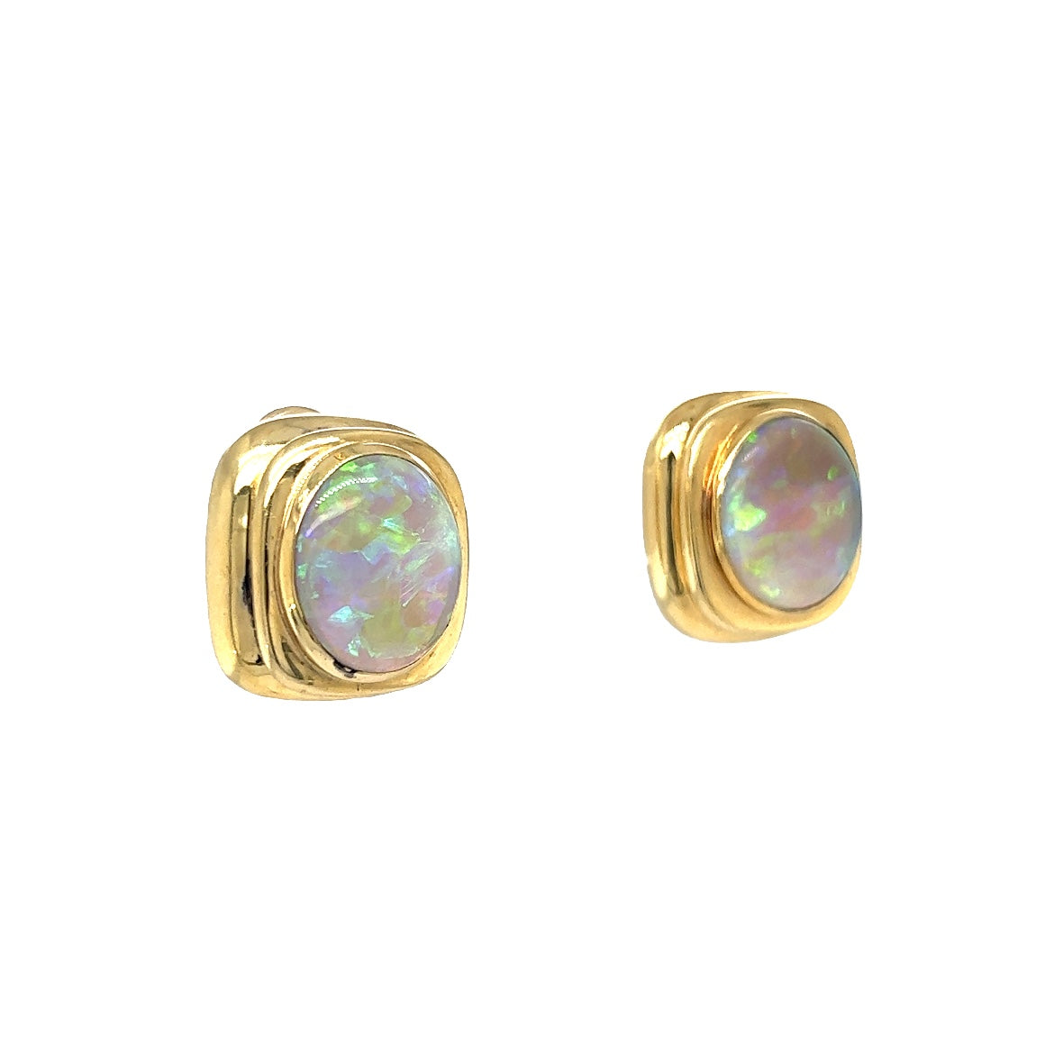 Vintage Opal Earrings in 18k Yellow Gold - Filigree Jewelers