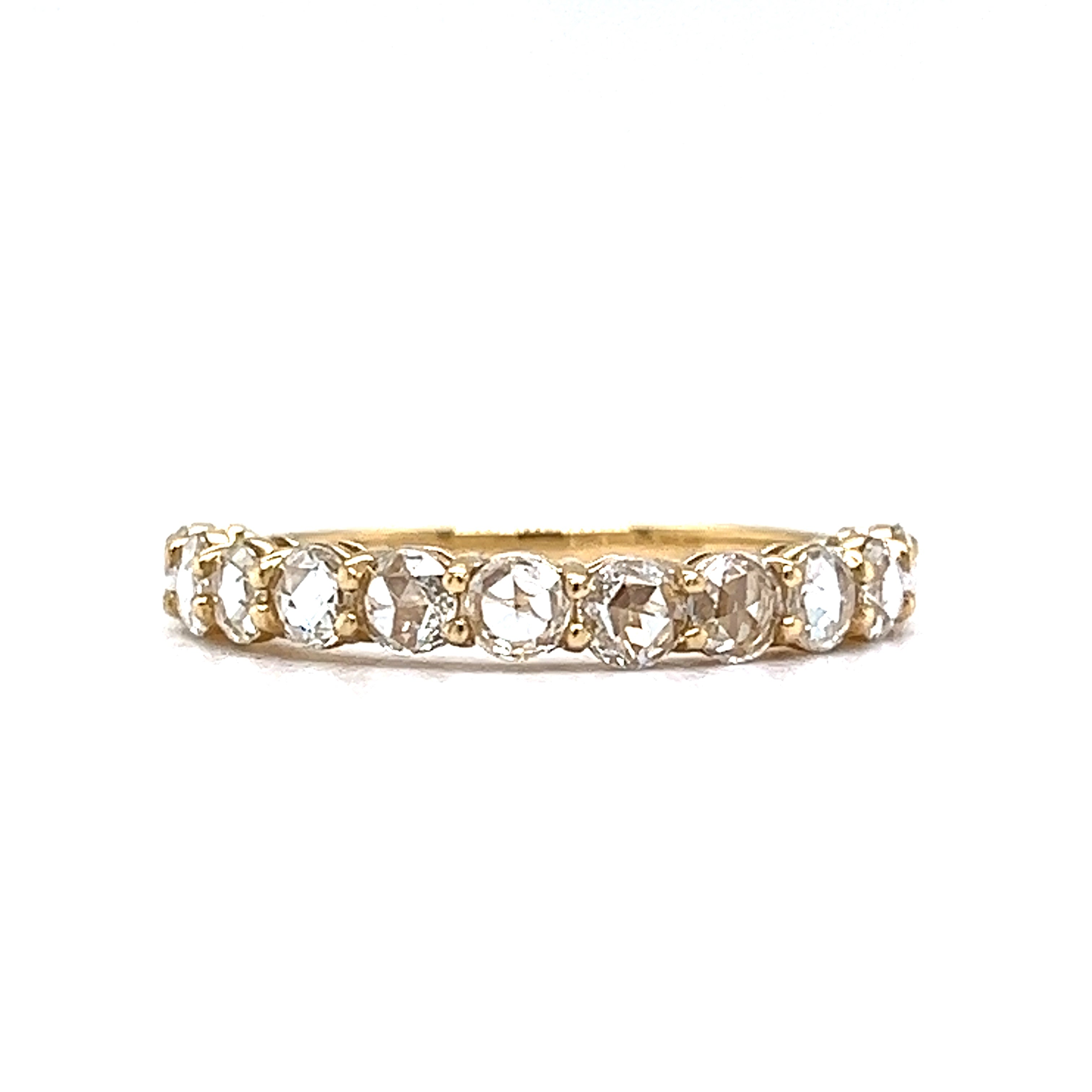 Rose cut sale eternity band