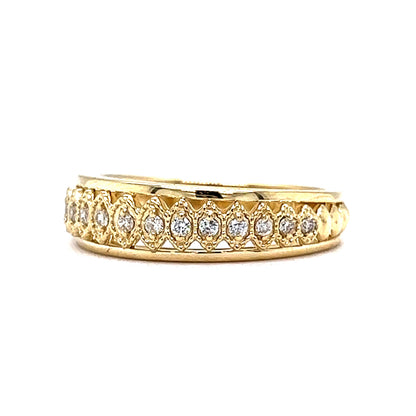 .16 Round Brilliant Diamond Stacking Ring in 14k Yellow Gold