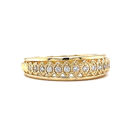 .16 Round Brilliant Diamond Stacking Ring in 14k Yellow Gold