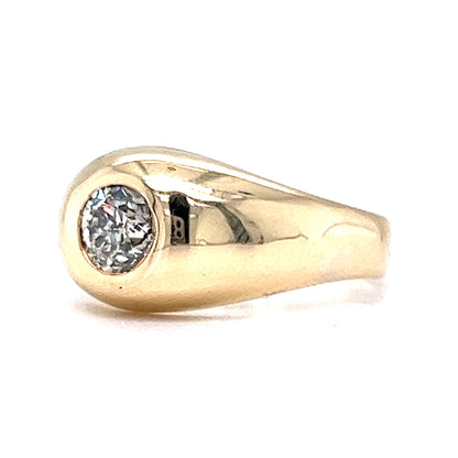 .46 Vintage Old European Diamond Engagement Ring in 14k Yellow Gold