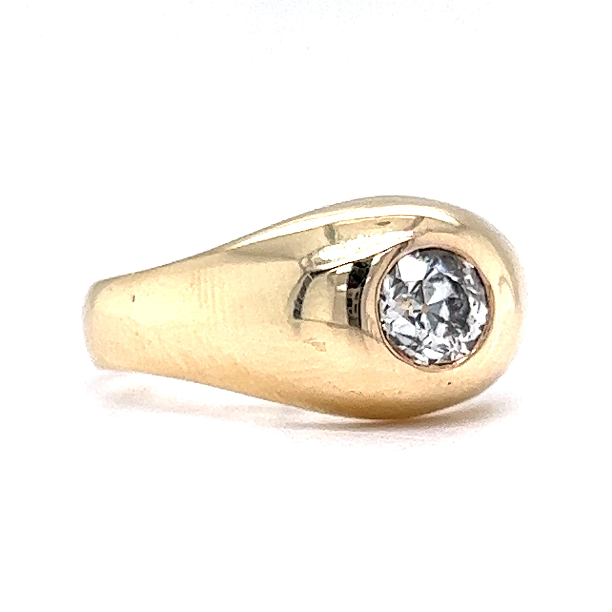 .46 Vintage Old European Diamond Engagement Ring in 14k Yellow GoldComposition: 14 Karat Yellow Gold Ring Size: 6.25 Total Diamond Weight: .46ct Total Gram Weight: 5.1 g Inscription: 14k
      