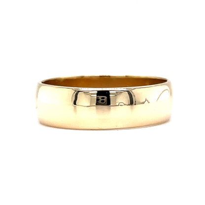 Men's Classic Half-Round Wedding Band in 14k Yellow Gold