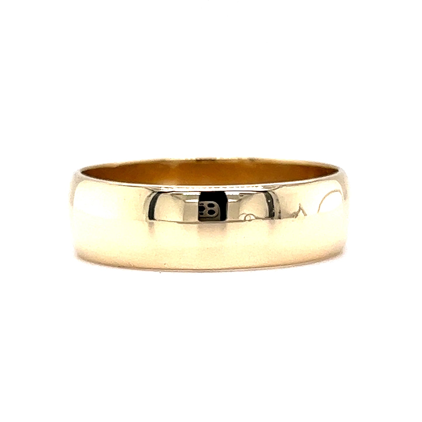 Men's Classic Half-Round Wedding Band in 14k Yellow Gold