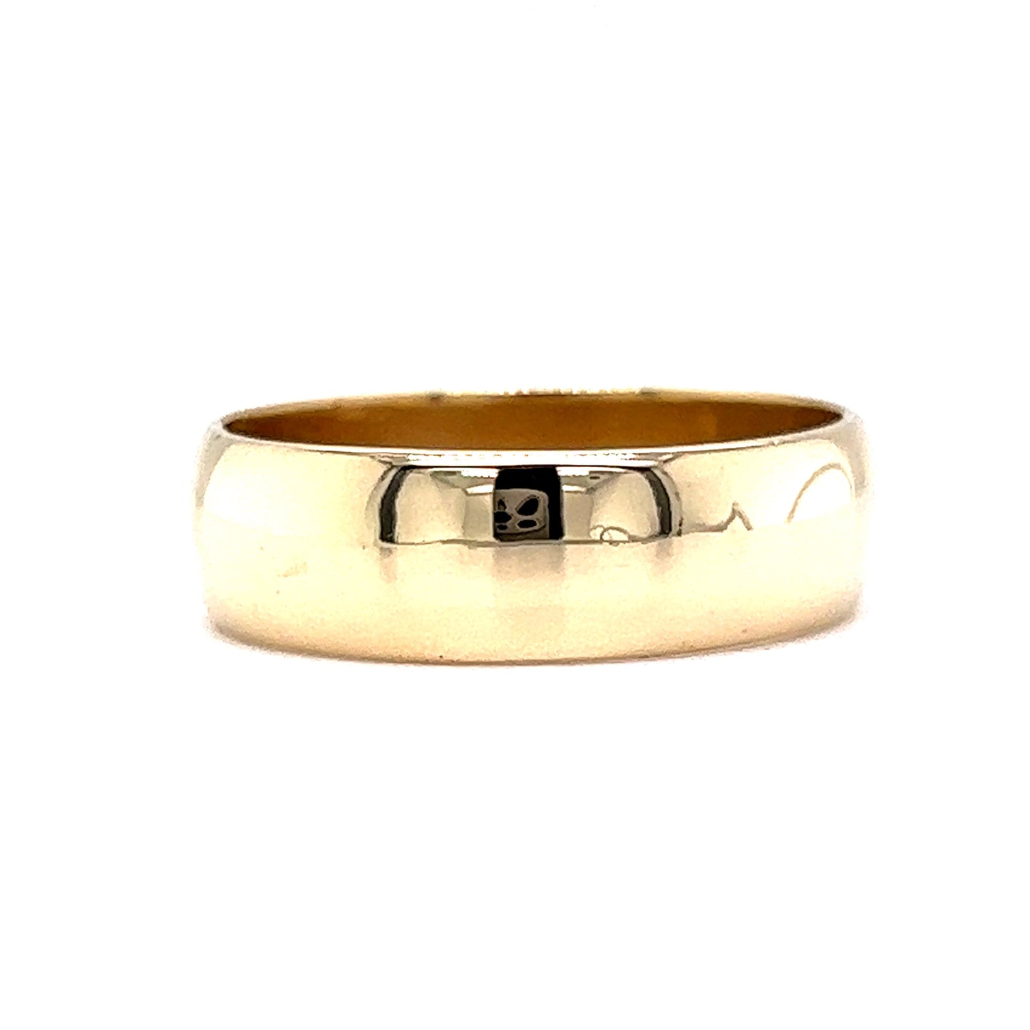 Men's Classic Half-Round Wedding Band in 14k Yellow Gold