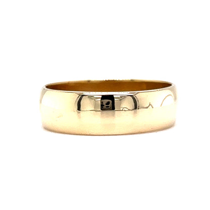 Men's Classic Half-Round Wedding Band in 14k Yellow Gold