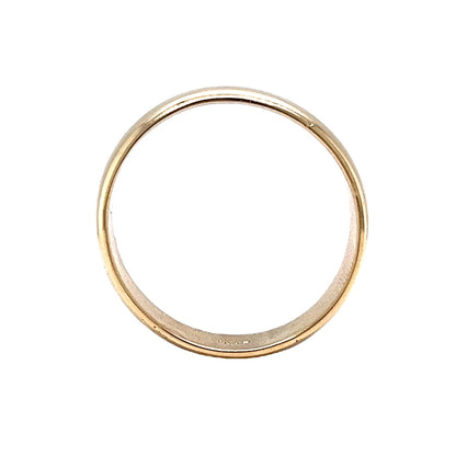 Men's Classic Half-Round Wedding Band in 14k Yellow Gold