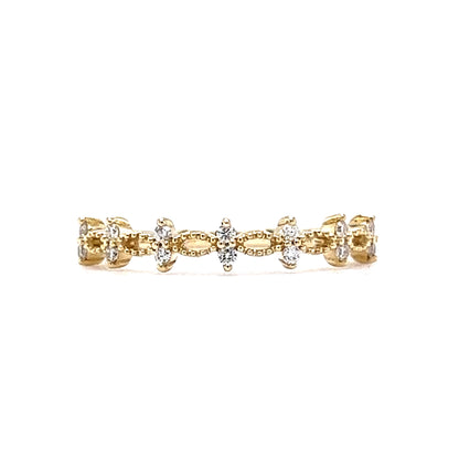 .12 Diamond Stacking Ring in 14k Yellow Gold