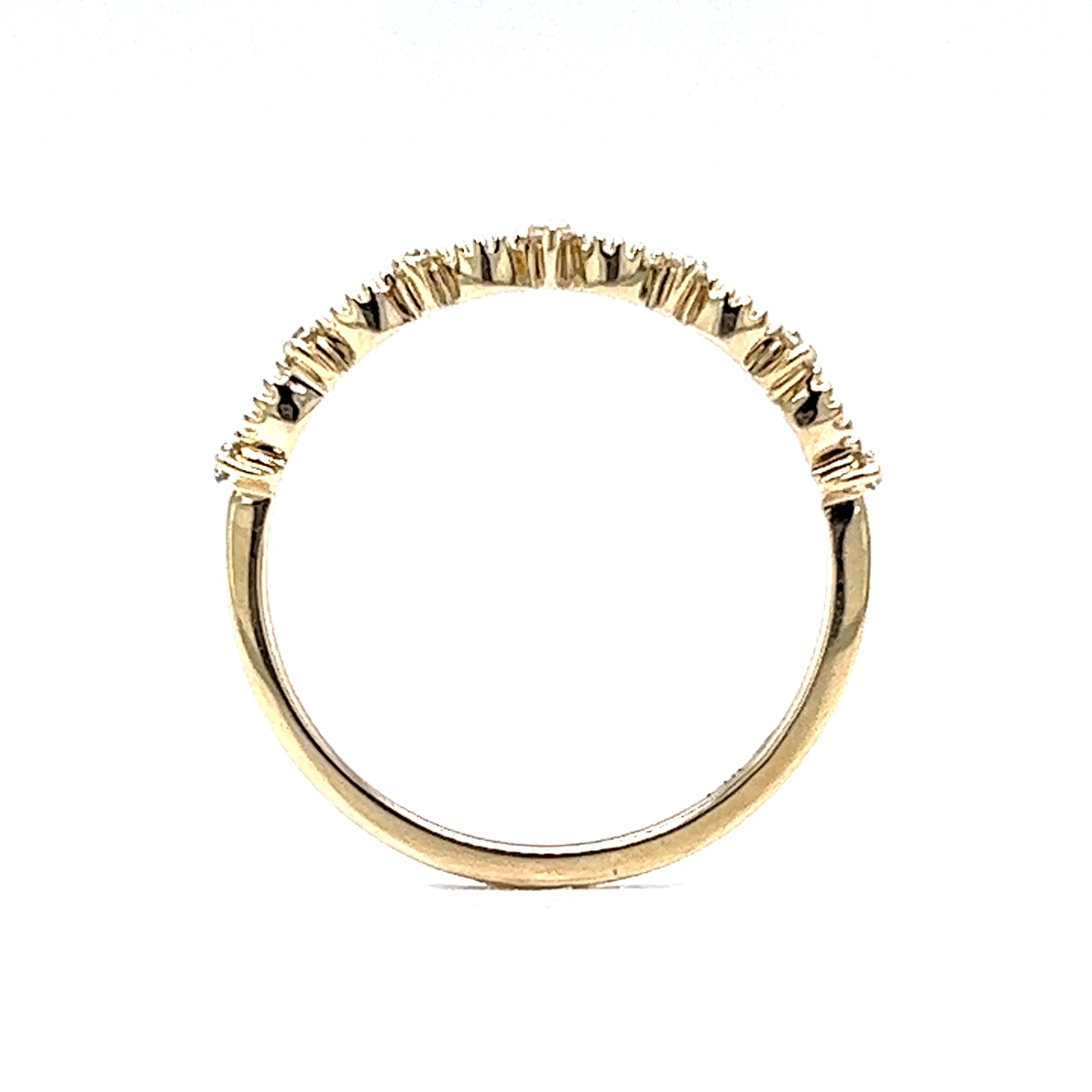 .12 Diamond Stacking Ring in 14k Yellow Gold