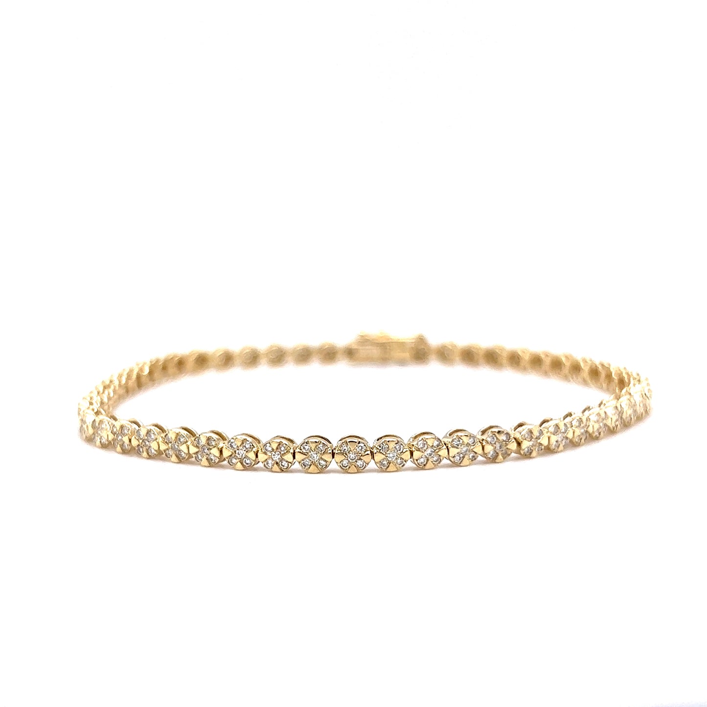 .83 Round Brilliant Diamond Tennis Bracelet in 14k Yellow Gold