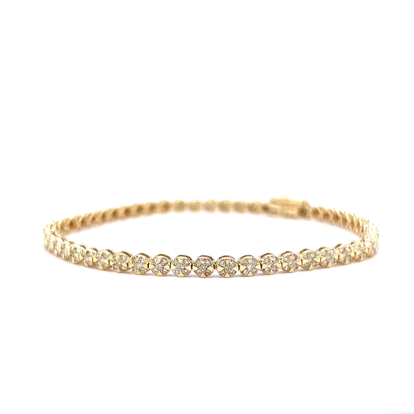 .83 Round Brilliant Diamond Tennis Bracelet in 14k Yellow Gold