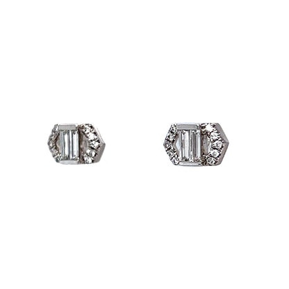 .22 Diamond Earring Studs in 18k White Gold