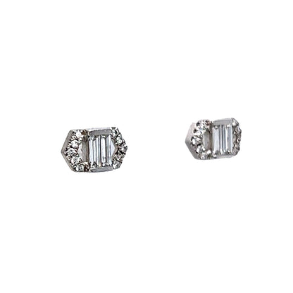 .22 Diamond Earring Studs in 18k White Gold