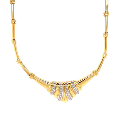 .56 Modern Brilliant Cut Diamond Necklace in 14k Gold