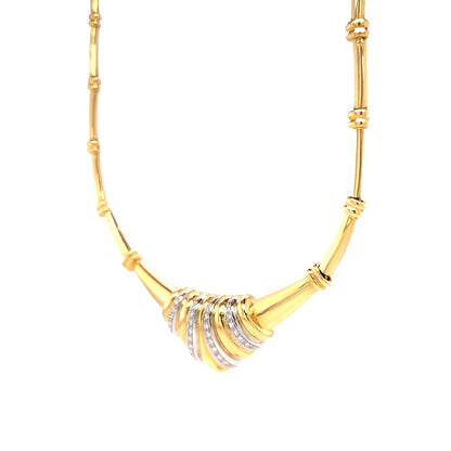 .56 Modern Brilliant Cut Diamond Necklace in 14k Gold