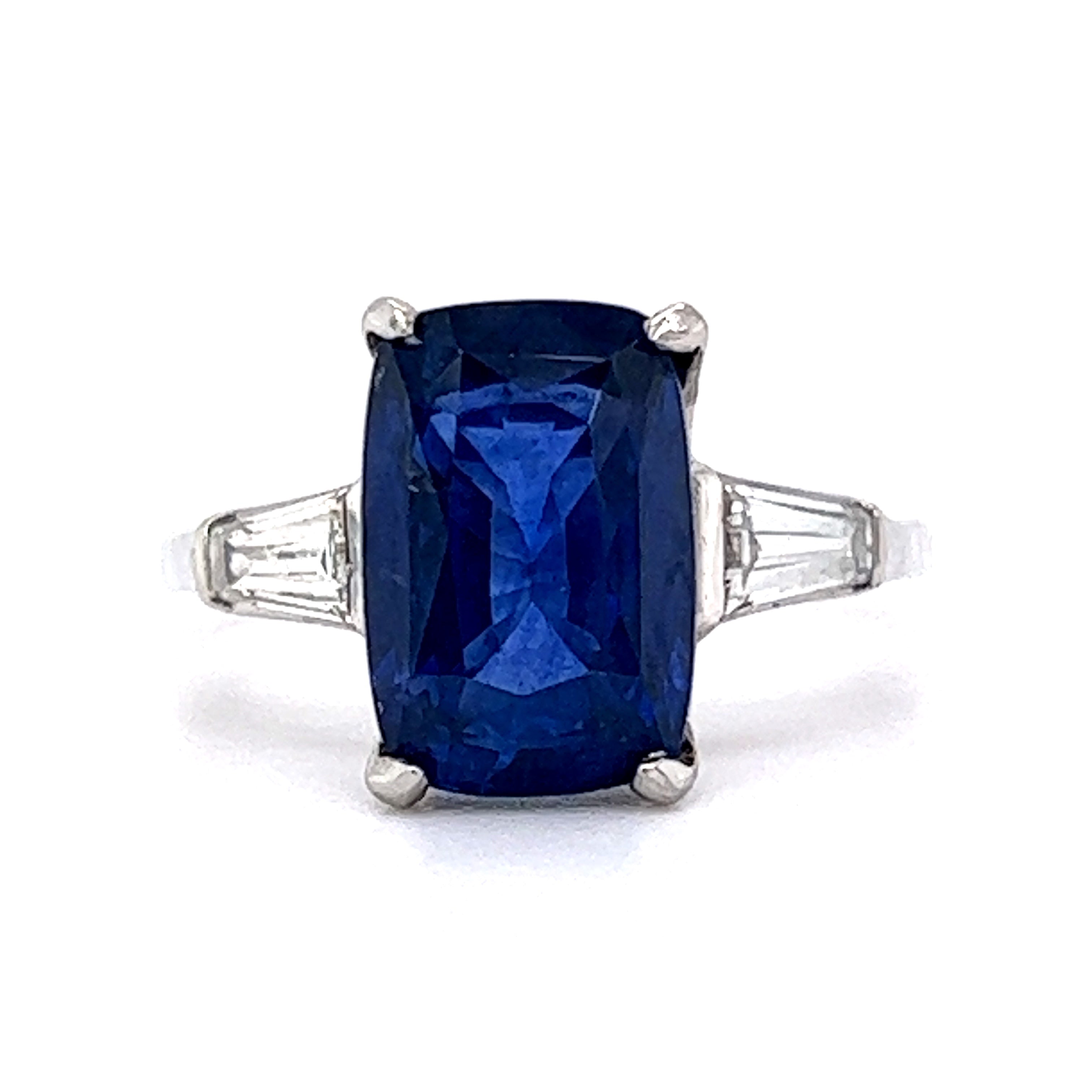Custom Three Stone Diamond & Sapphire Ring (6 Carat)