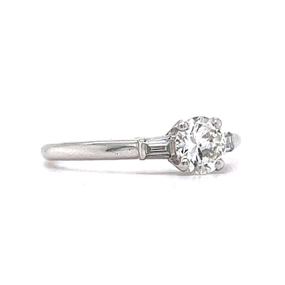 Vintage 1930's Euro Diamond Engagement Ring in Platinum