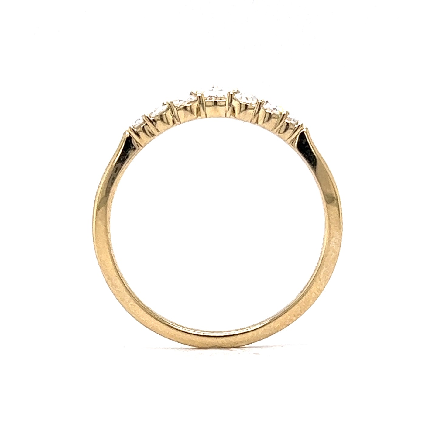 .27 Rose Cut Diamond Wedding Band in 14k Yellow Gold