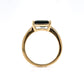 2.39 Cushion Cut Green Tourmaline Engagement Ring in 14k Yellow Gold