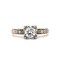 Retro .36 Transitional Cut Diamond Engagement Ring in 14k Yellow Gold