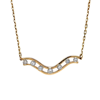 .36 Round Diamond Pendant Necklace in 14k Yellow Gold