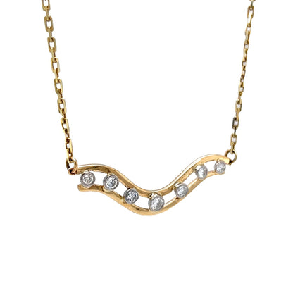 .36 Round Diamond Pendant Necklace in 14k Yellow Gold