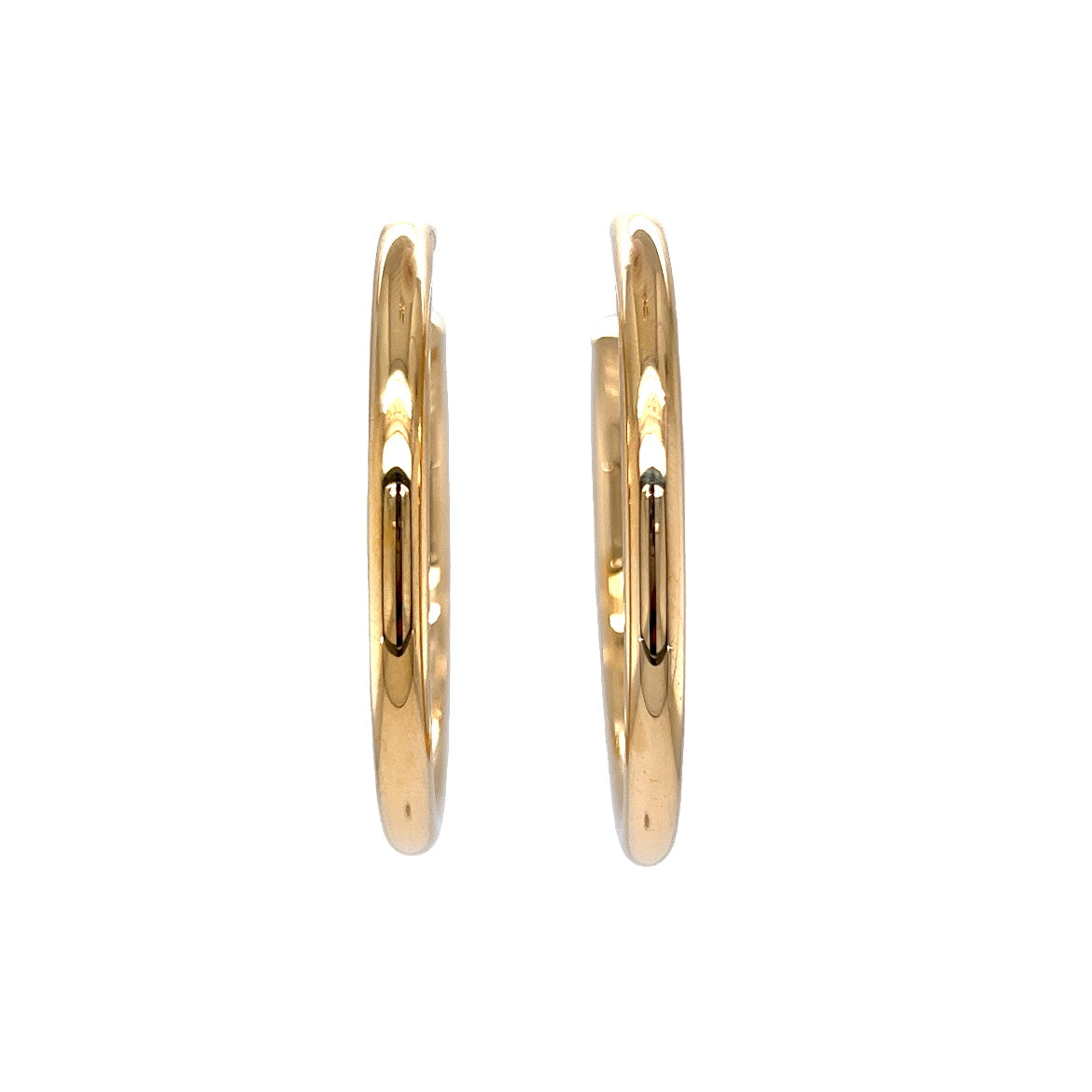 Large 3 inch Hoop Earrings Gold Plated Pipe Tube Hoops