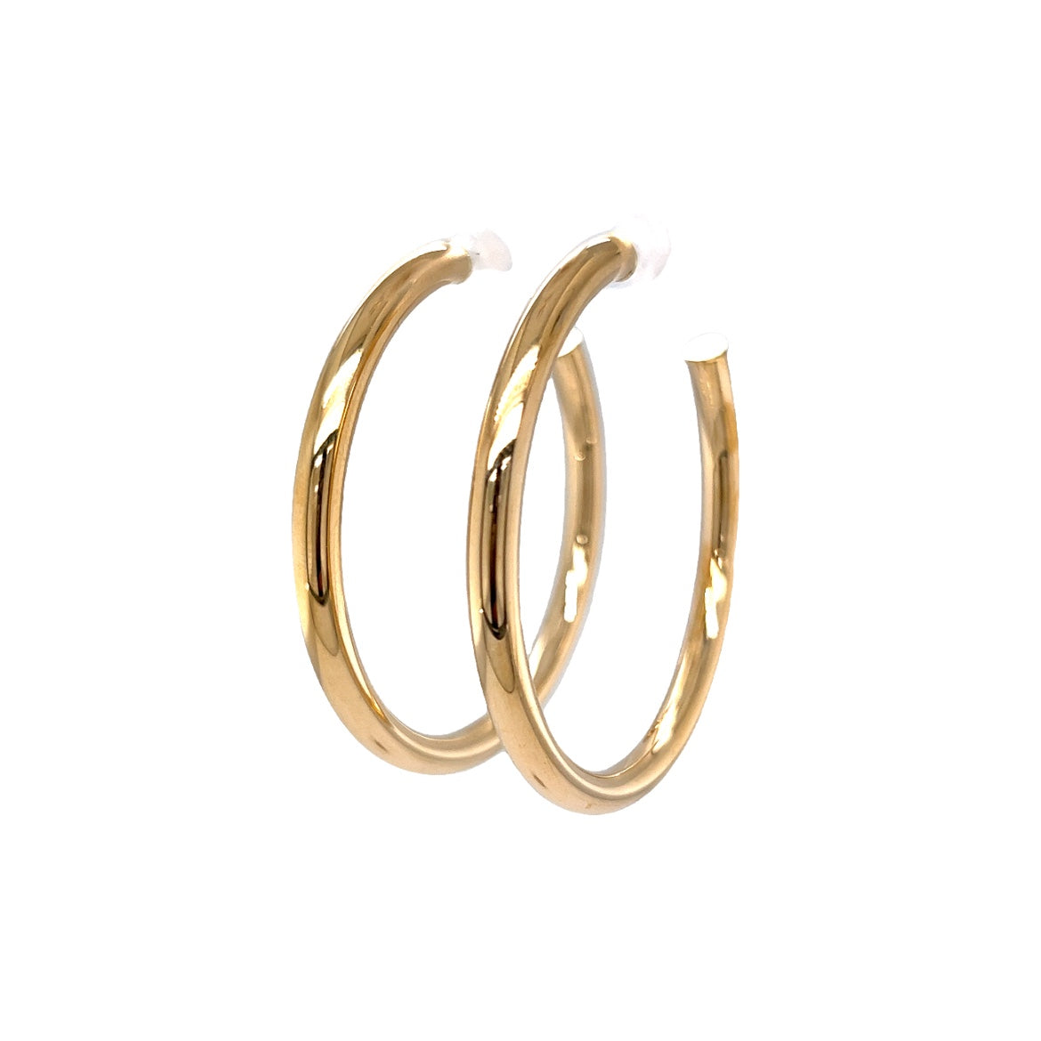 Large Hoop Earrings in 14k Yellow Gold