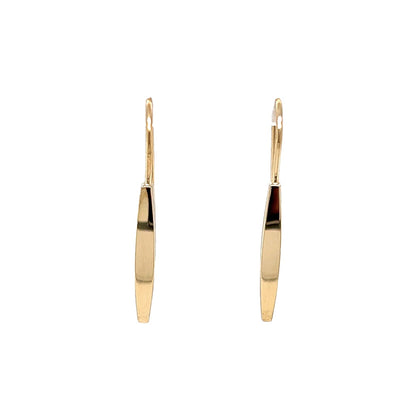 Bar Drop Earrings in 14k Yellow Gold