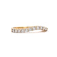 Round Curved Diamond Wedding Band in 14k Yellow Gold