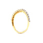 Round Curved Diamond Wedding Band in 14k Yellow Gold