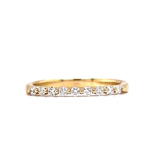 .21 Modern Round Diamond Wedding Band in 14k Yellow Gold