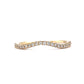 Thin Curved Diamond Wedding Band in 14k Yellow Gold