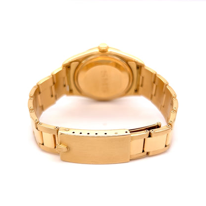 Rolex Oyster Perpetual Date 34mm in 18k Yellow Gold