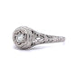 .19 Vintage Art Deco Diamond Engagement Ring in 18k White Gold