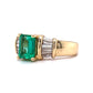 .88 Emerald & Diamond Engagement Ring in 14k Yellow Gold