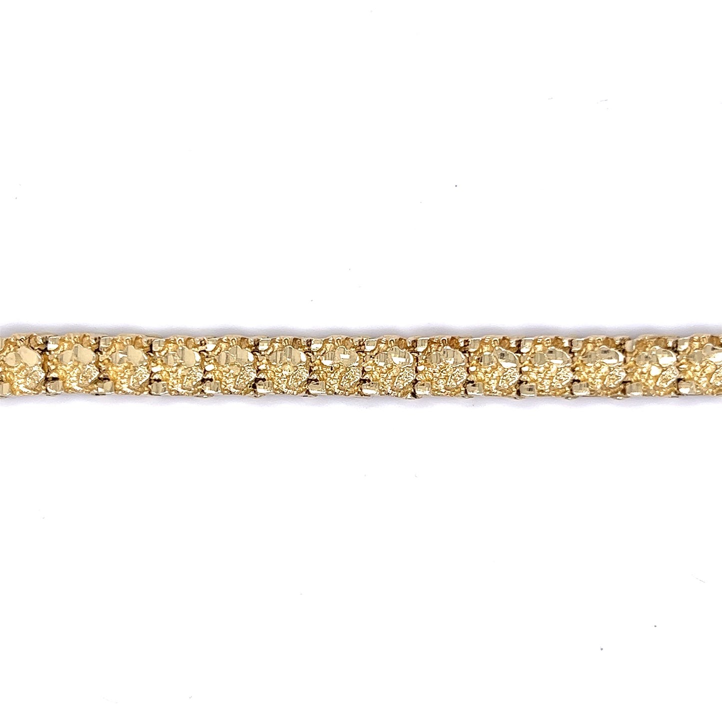 Gold Nugget Bracelet in 14k & 24k Yellow Gold