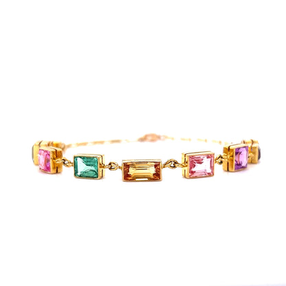 .57 Multi-Stone Bracelet in 14k Yellow Gold