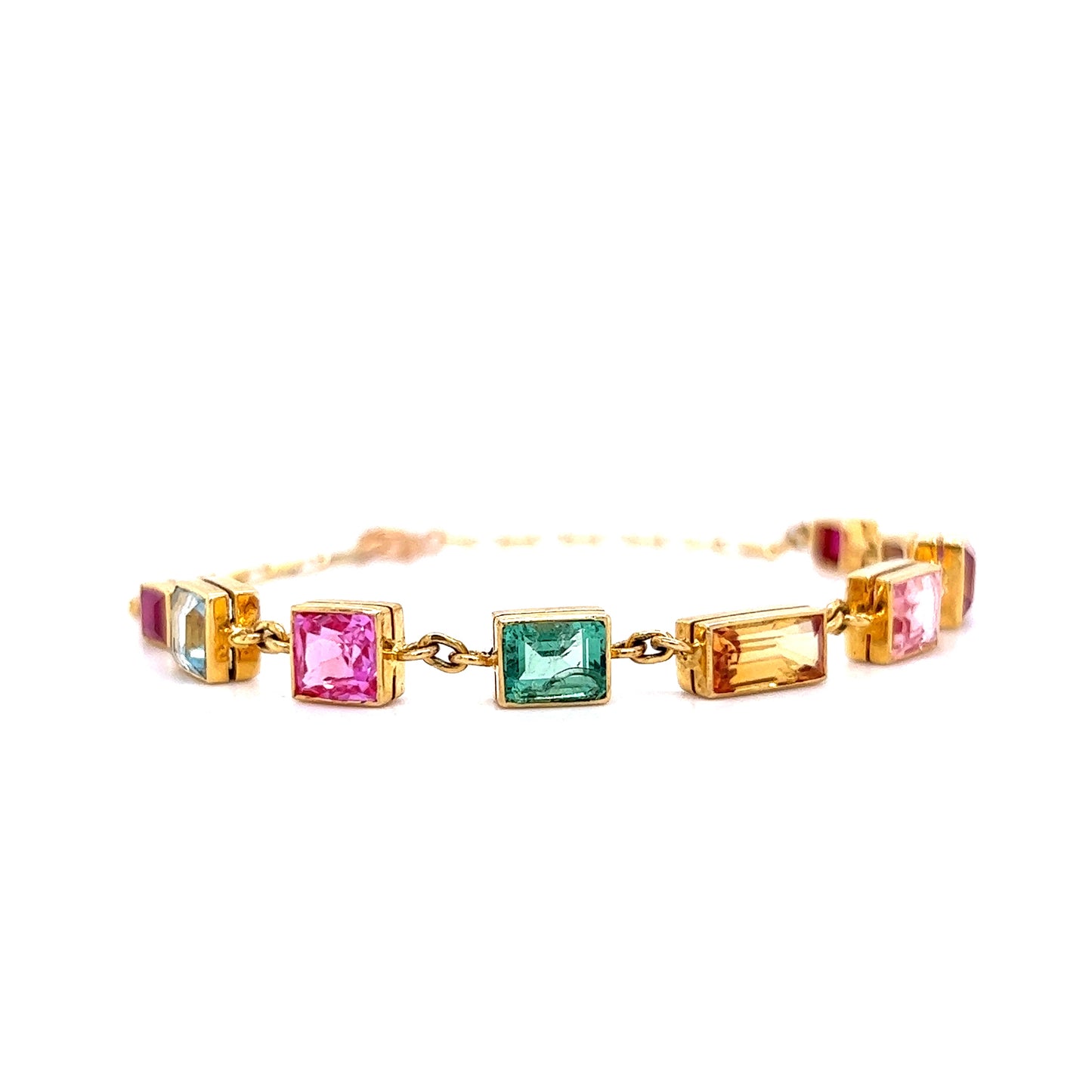 .57 Multi-Stone Bracelet in 14k Yellow Gold