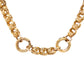 Vintage Victorian Rolo Link Chain Necklace in 9k Yellow Gold