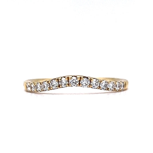 .25 Contoured Diamond Wedding Band in Yellow Gold