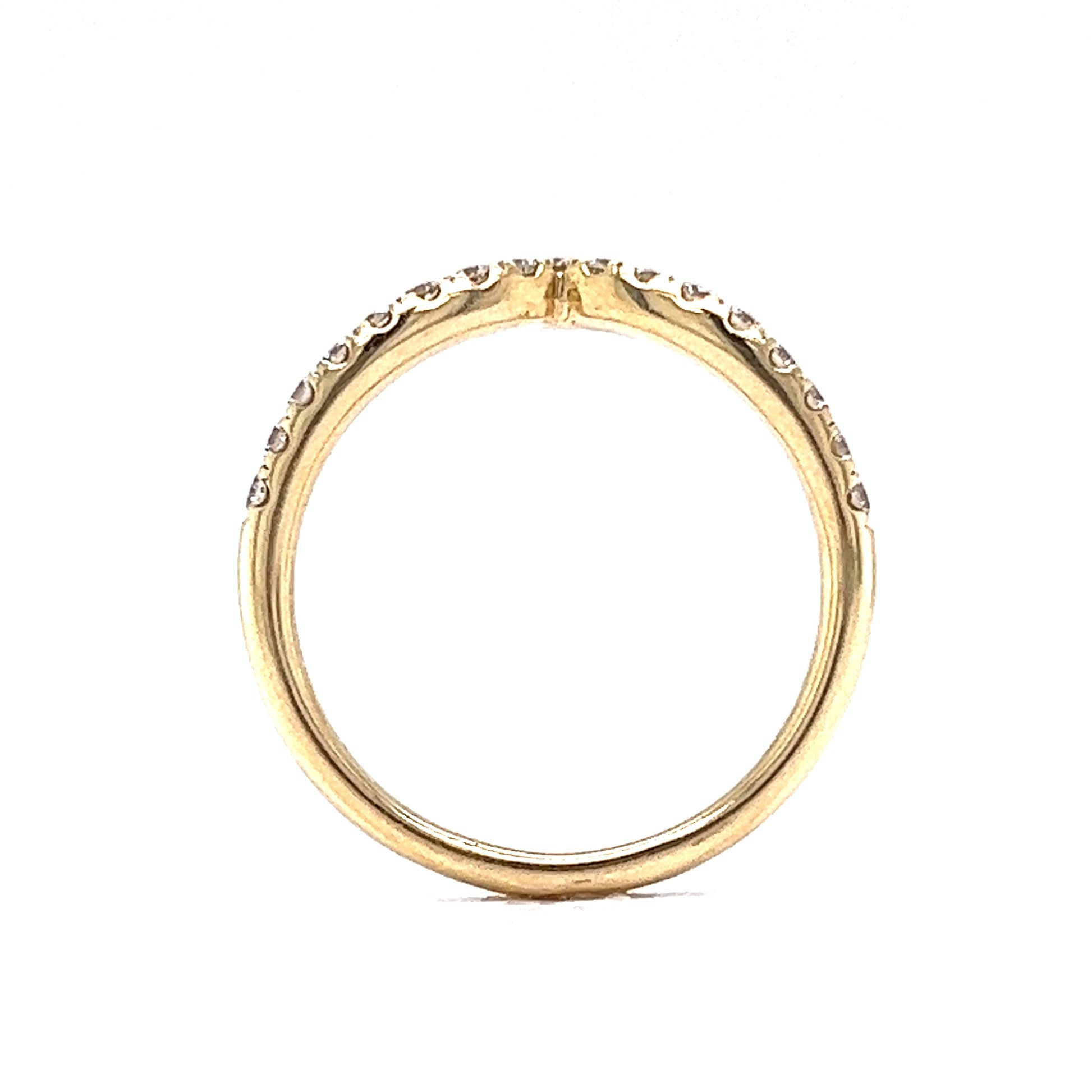 .29 Tiara Diamond Wedding Band in 14k Yellow GoldComposition: 14 Karat Yellow Gold Ring Size: 6.5 Total Diamond Weight: .29ct Total Gram Weight: 2.4 g Inscription: 14k 
      